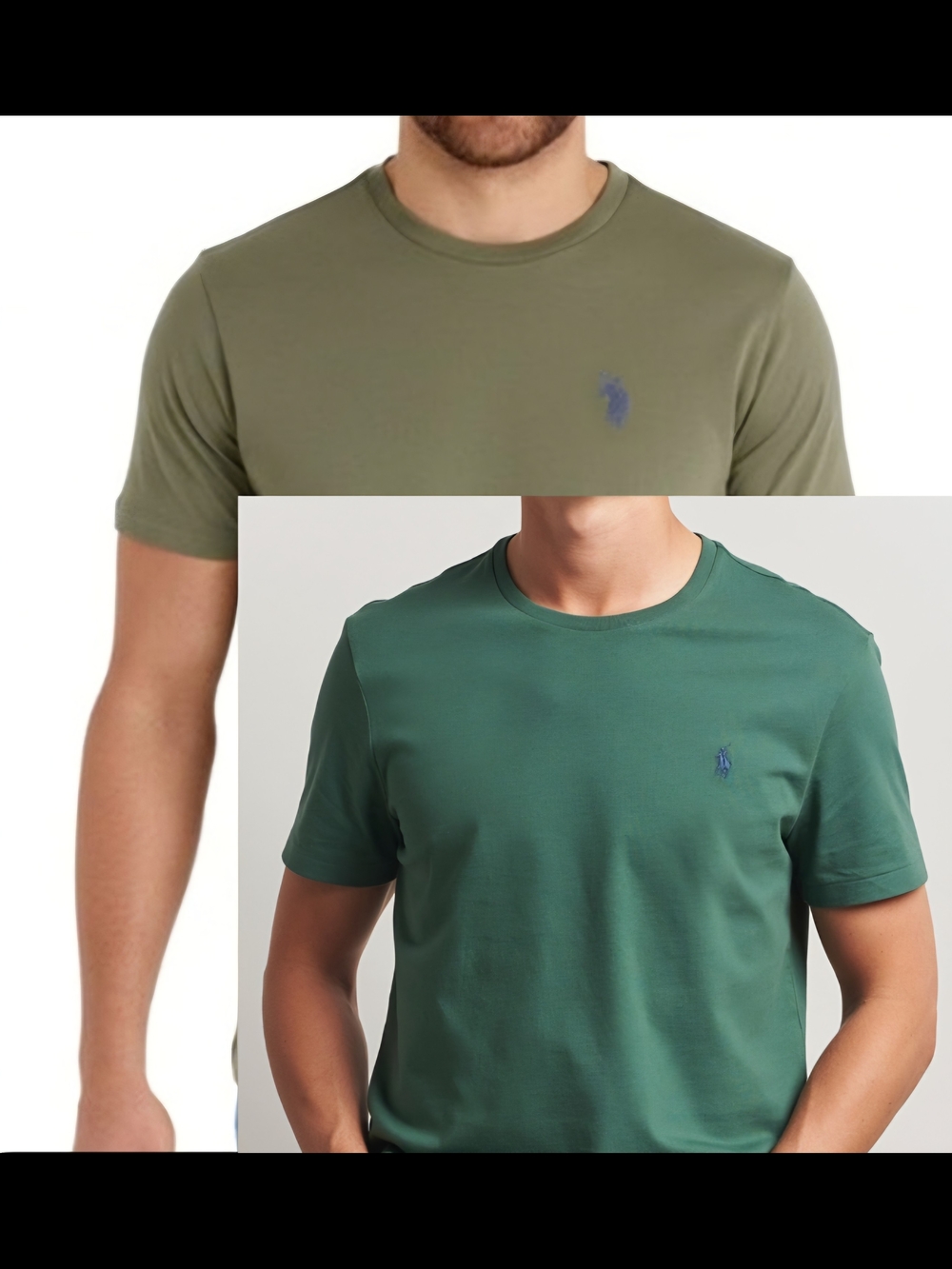 2pc Polo by Ralph Lauren Men’s Short Sleeve Tees - Green & Sage Xlarge & Large